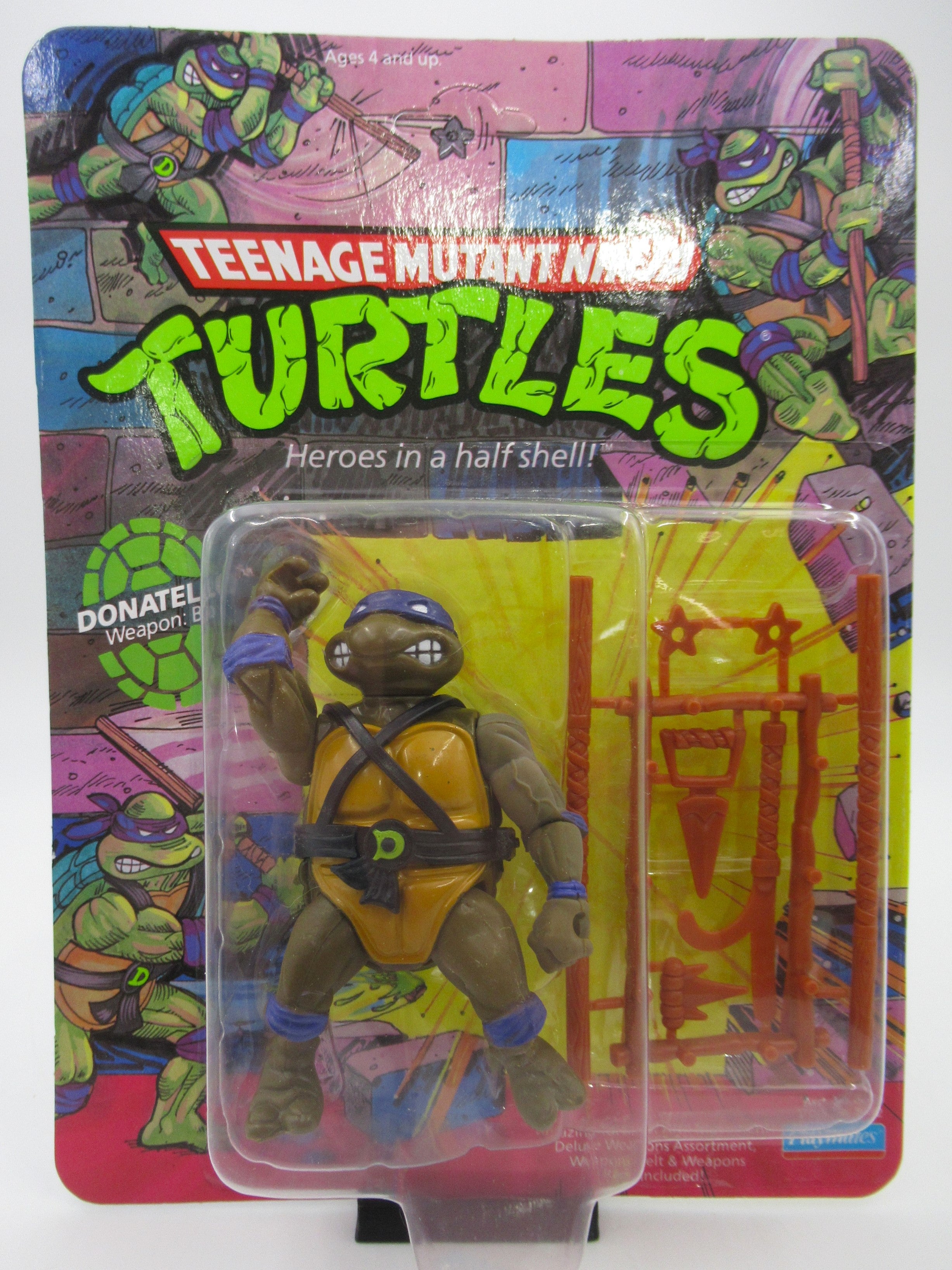 Teenage Mutant Ninja Turtle Donatello 10-Back 4.5" Figure TMNTs - Playmates (1988)
